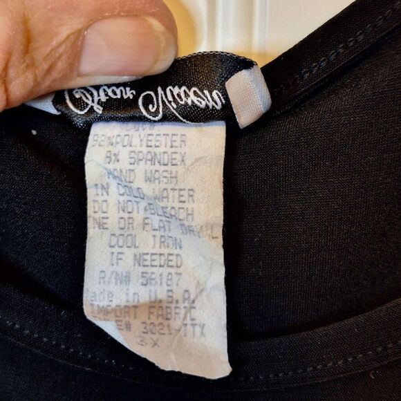 Star Vixen Womens Size 3X Pullover Dress Flutter Sleeve Elastic Waist Black Goth - Picture 7 of 7